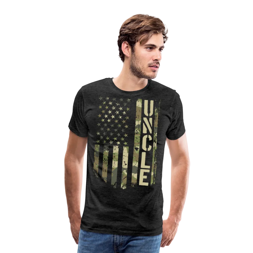 Camo Uncle American Flag Men's Premium T-Shirt