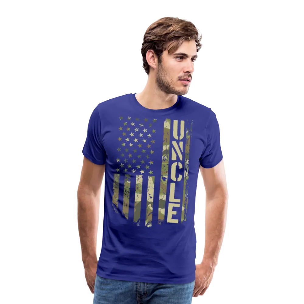 Camo Uncle American Flag Men's Premium T-Shirt