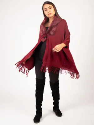 Cape Stole  Maroon