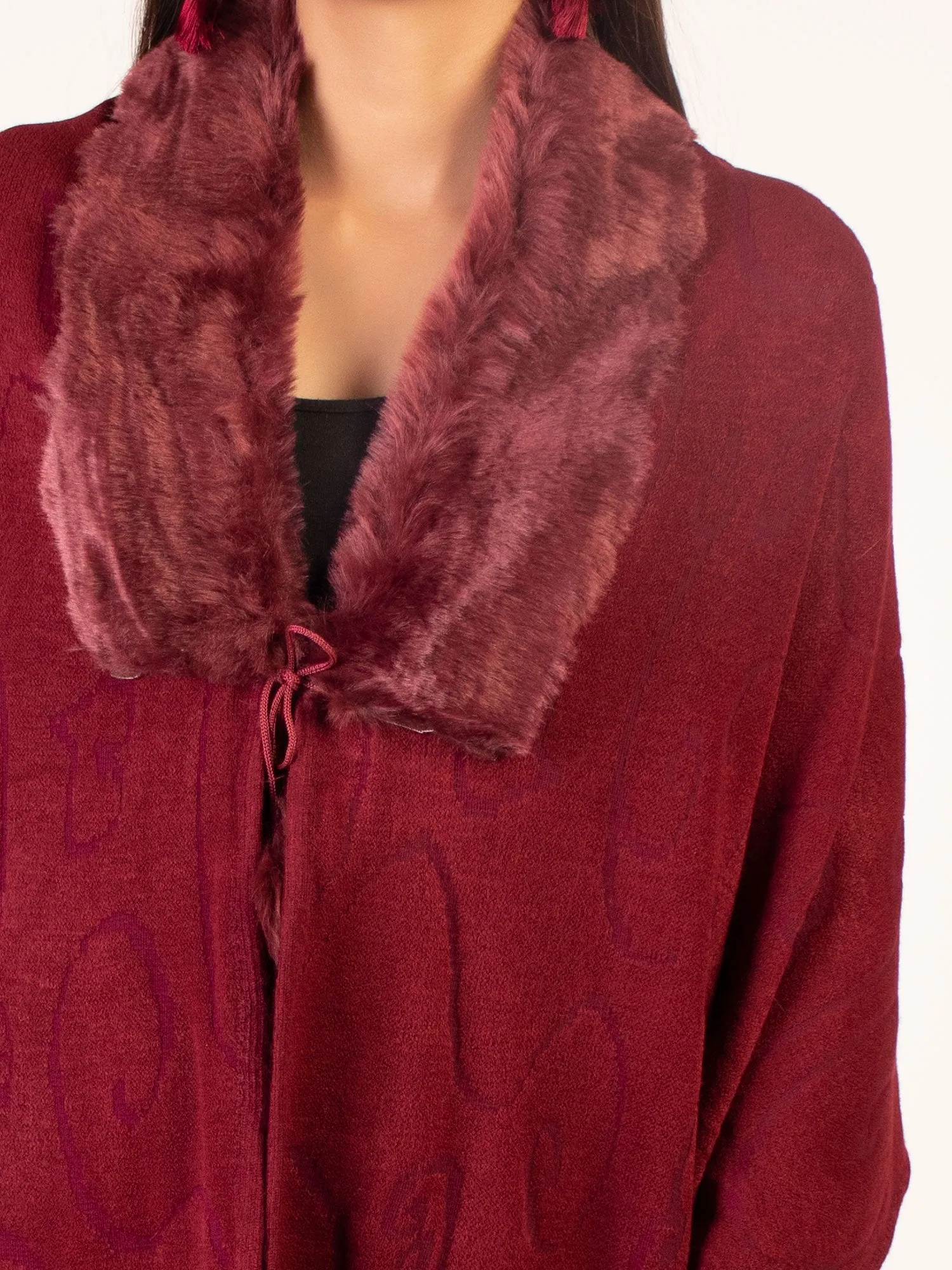 Cape Stole  Maroon