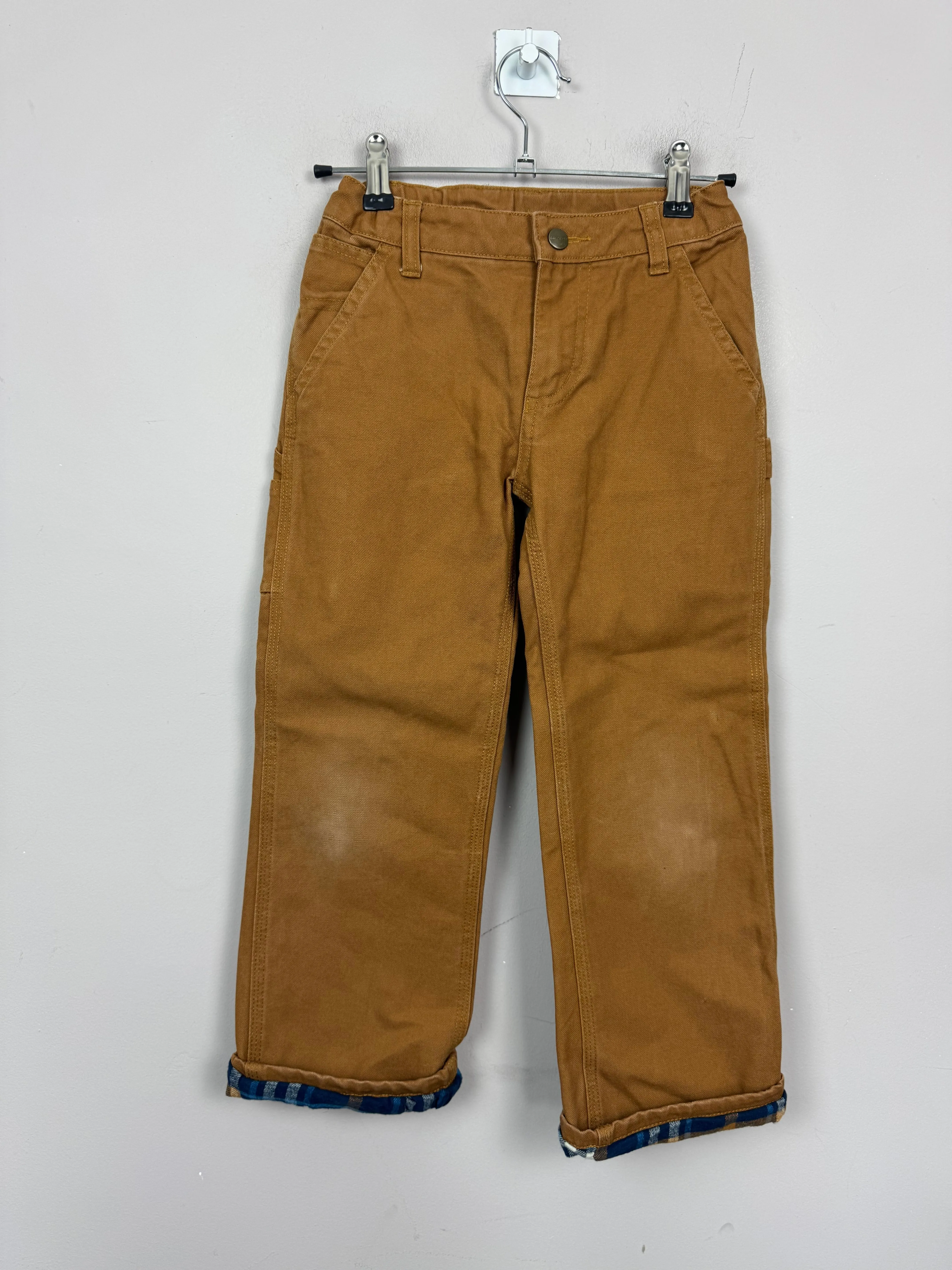 Carhartt Check Lined Carpenter Jeans 6y
