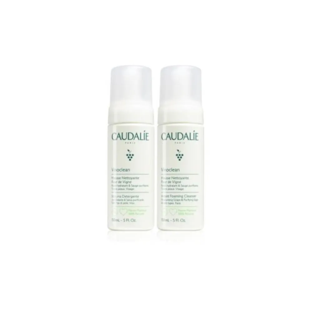 Caudalie Fleur de Vigne Instant Foaming Cleanser 2x150ml