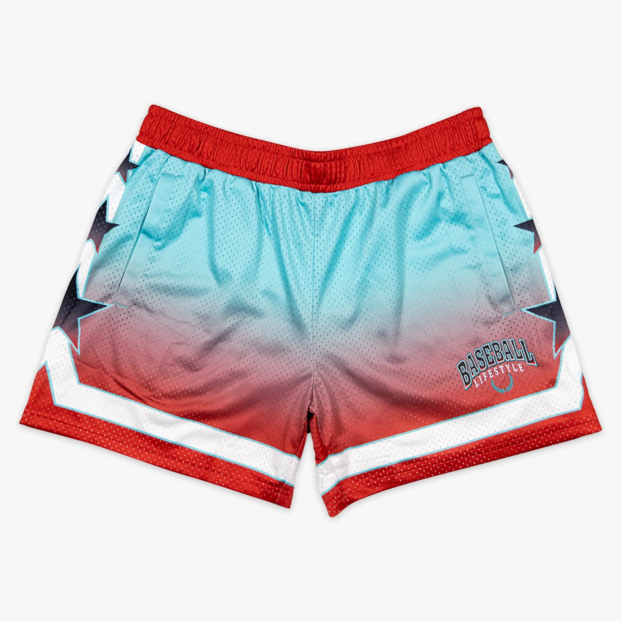 Champions Star Shorts - Gradient Teal/Red