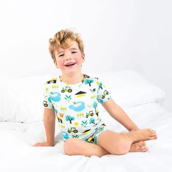 Children's Short Sleeve Pyjamas - Farm Animal