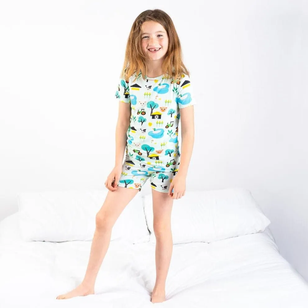 Children's Short Sleeve Pyjamas - Farm Animal