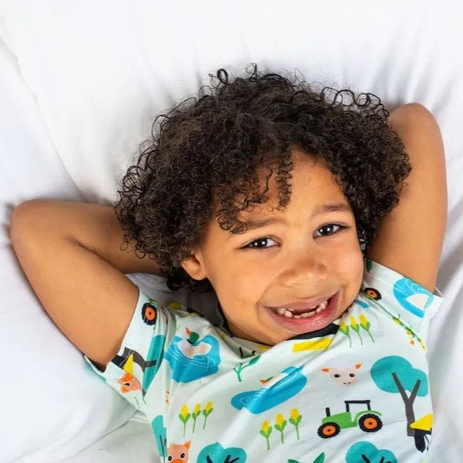 Children's Short Sleeve Pyjamas - Farm Animal