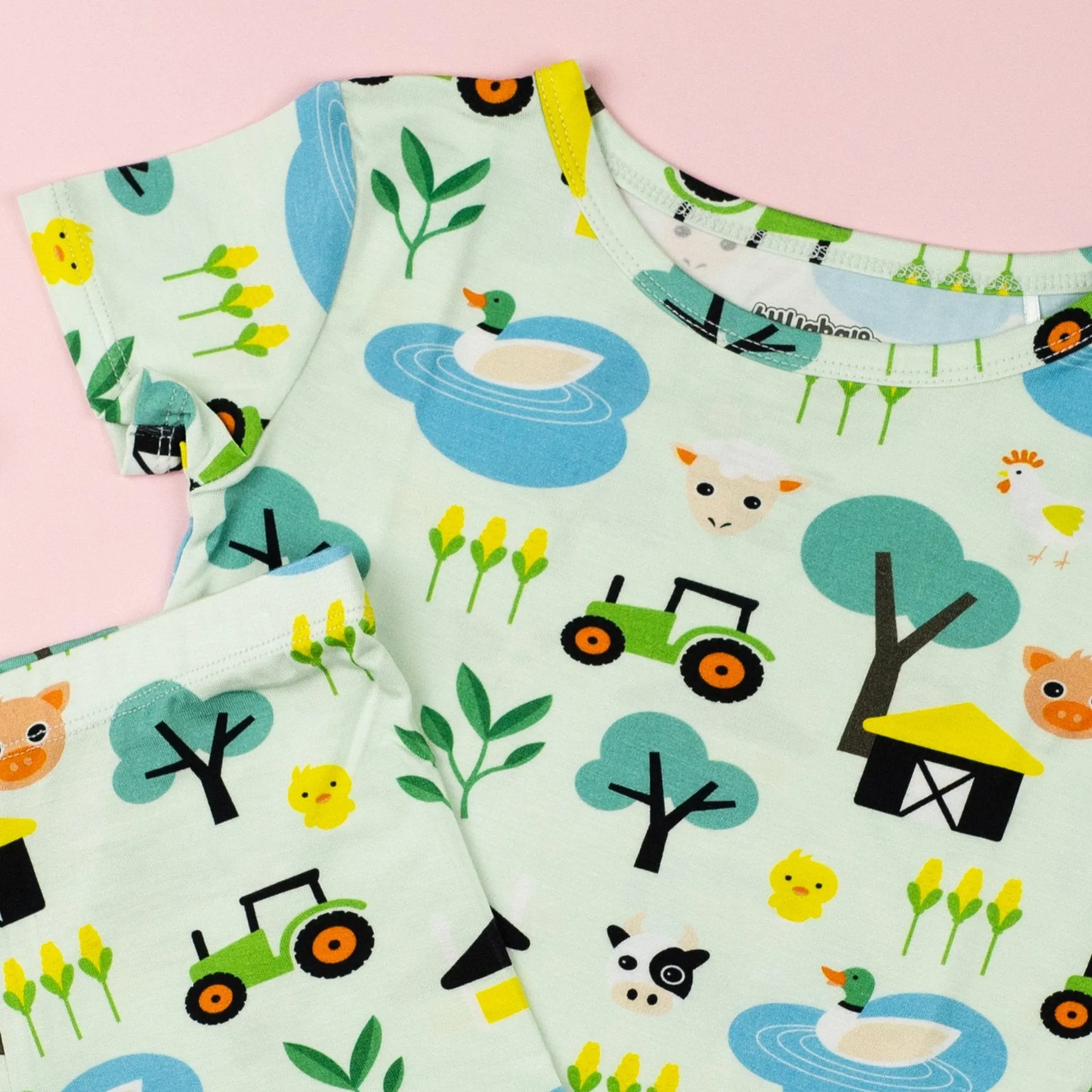 Children's Short Sleeve Pyjamas - Farm Animal