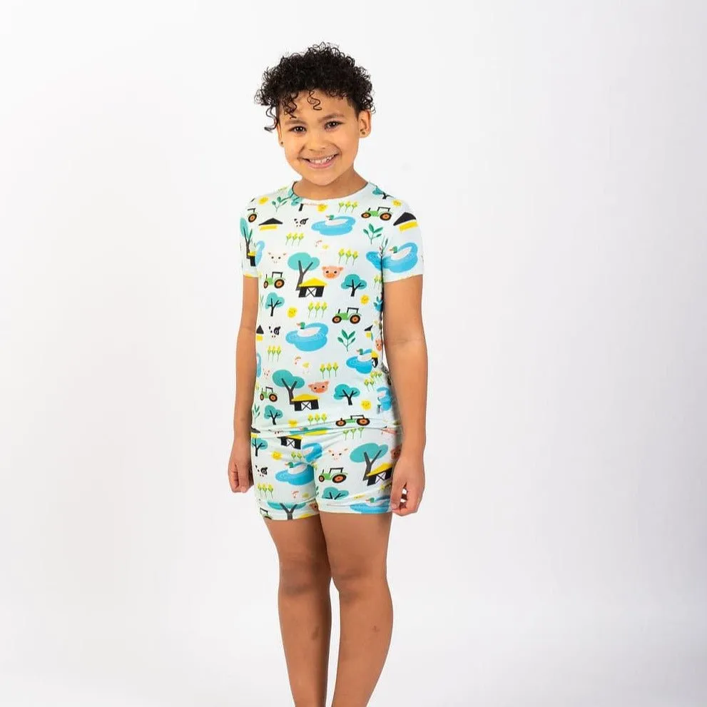 Children's Short Sleeve Pyjamas - Farm Animal