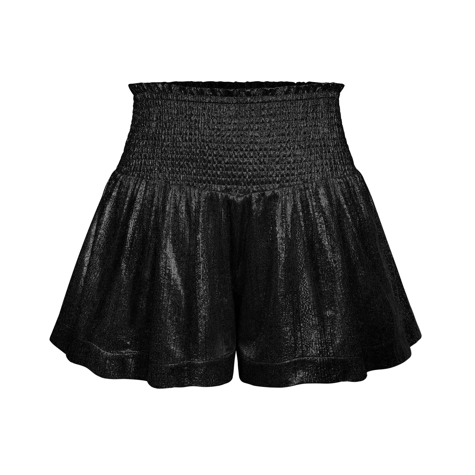 Choose To Sparkle Metallic Shorts - Black
