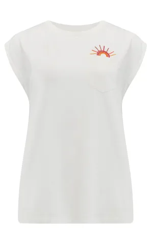 Chrissy Relaxed Tank T-Shirt Off-White Sunshine In My Pocket