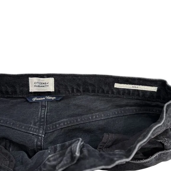 Citizens of Humanity Jeans Size 32 Premium Vintage Black Denim Isola Cropped