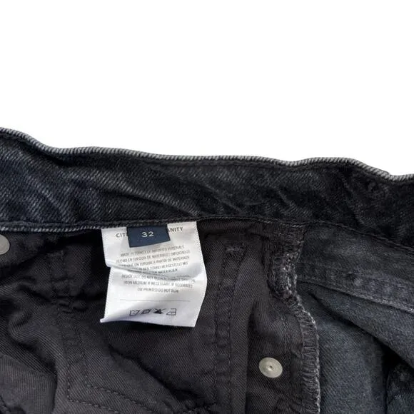 Citizens of Humanity Jeans Size 32 Premium Vintage Black Denim Isola Cropped
