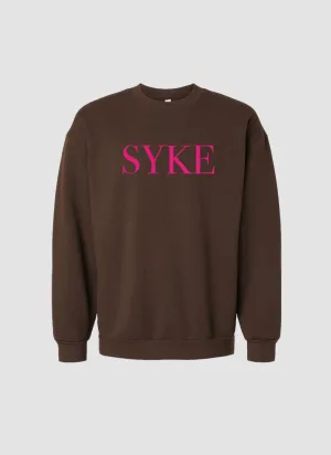 Classic Chocolate Pink Crew Neck SYKE Long Sleeve
