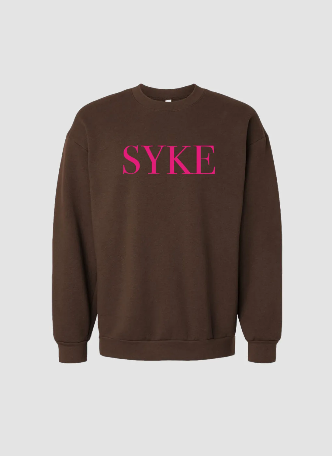 Classic Chocolate Pink Crew Neck SYKE Long Sleeve