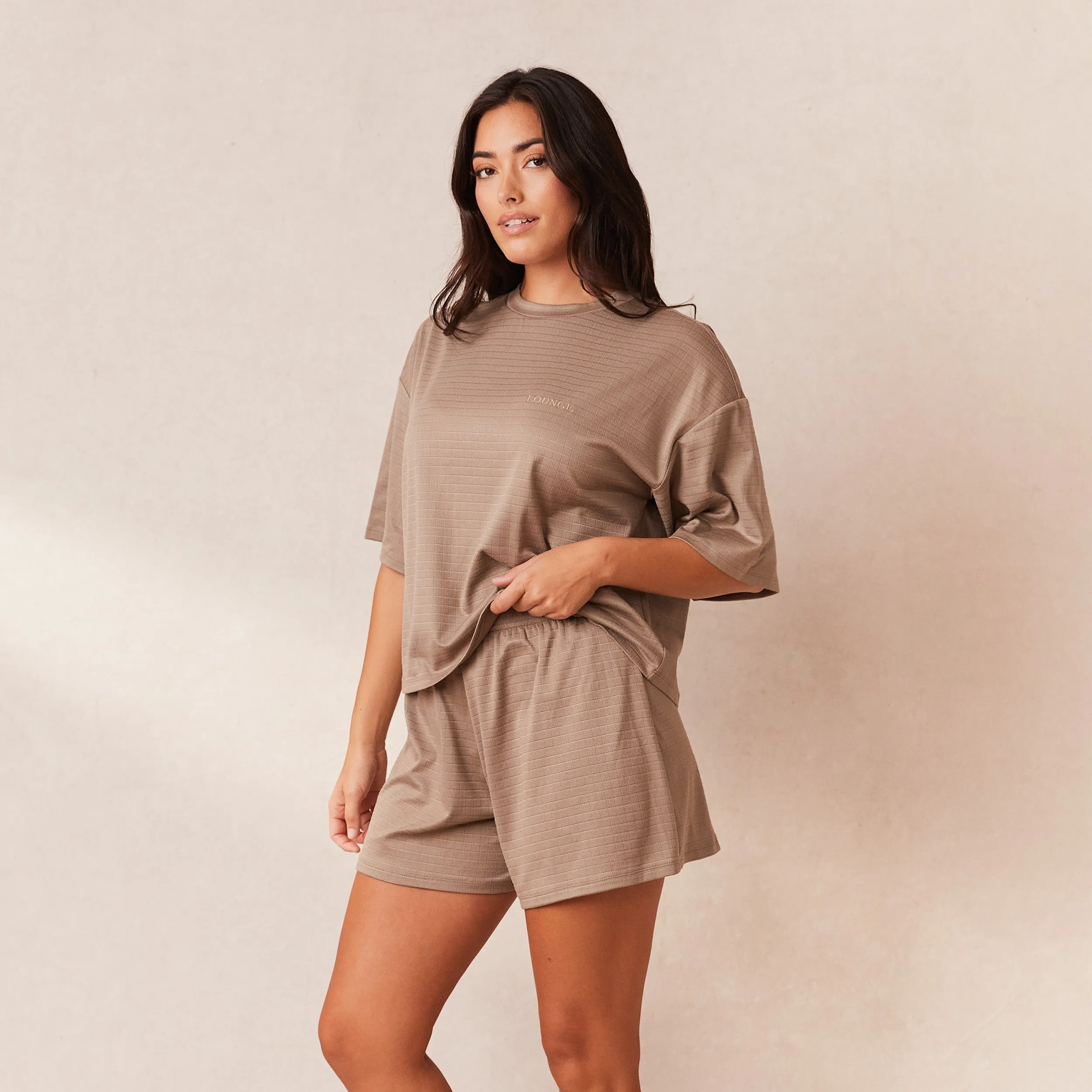 Classic Fleece Oversize Short de Pyjama - Nude