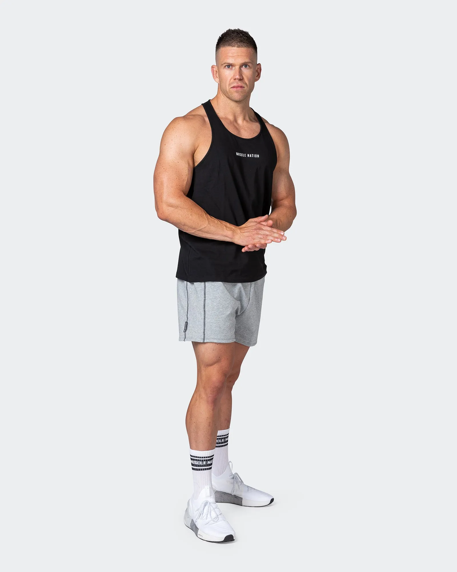 Classic Squat Shorts - Grey Marl