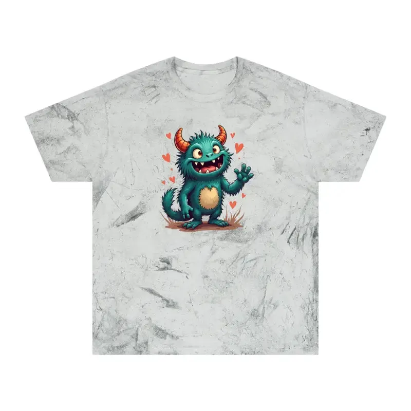 Color Blast Tee with Fun Green Monster Vibes