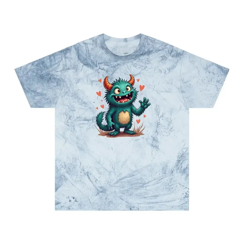 Color Blast Tee with Fun Green Monster Vibes