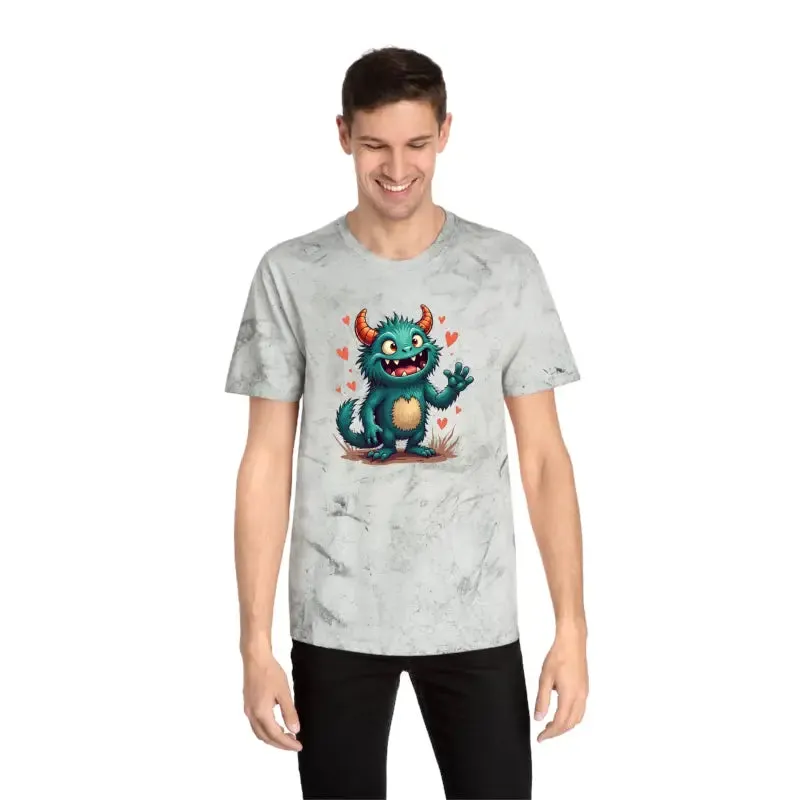 Color Blast Tee with Fun Green Monster Vibes
