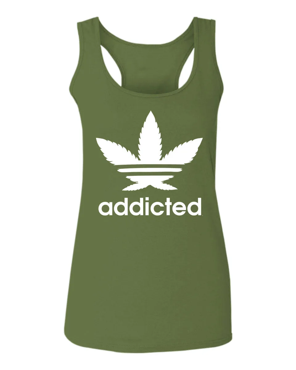 Cool Marijuana Weed Leaf Stoner Day high Pot  women's Tank Top sleeveless Racerback