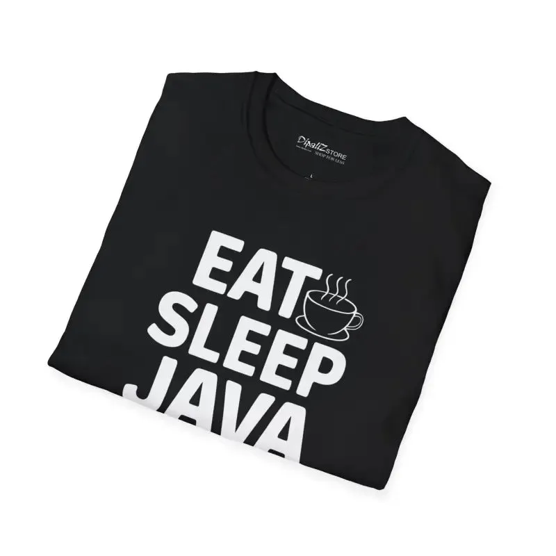 Cool Programmer t Shirt Eat Sleep Java Repeat Tee
