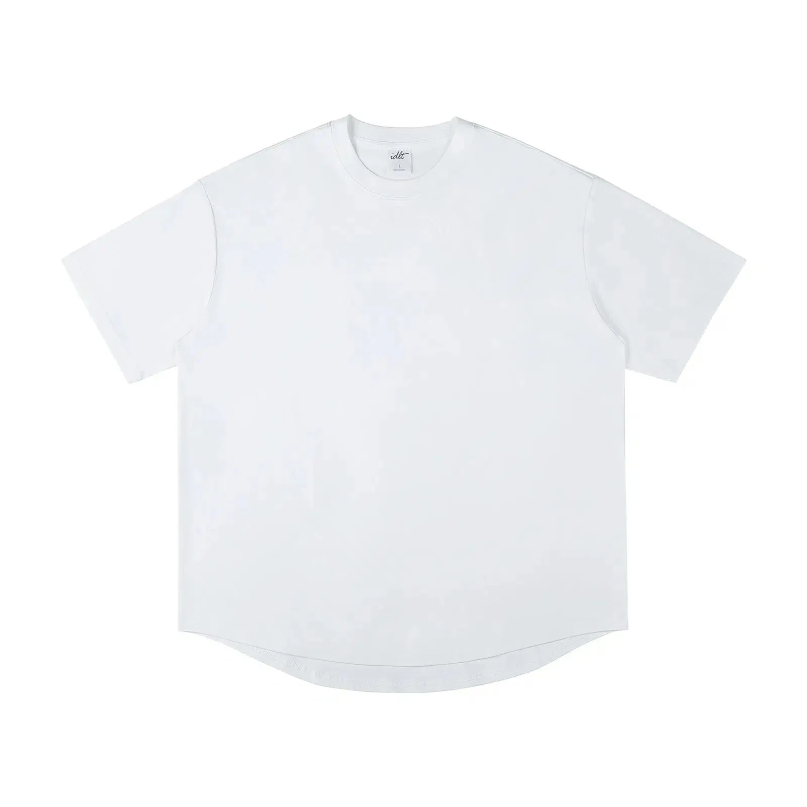 Curved Hem Drop Shoulder T-shirt