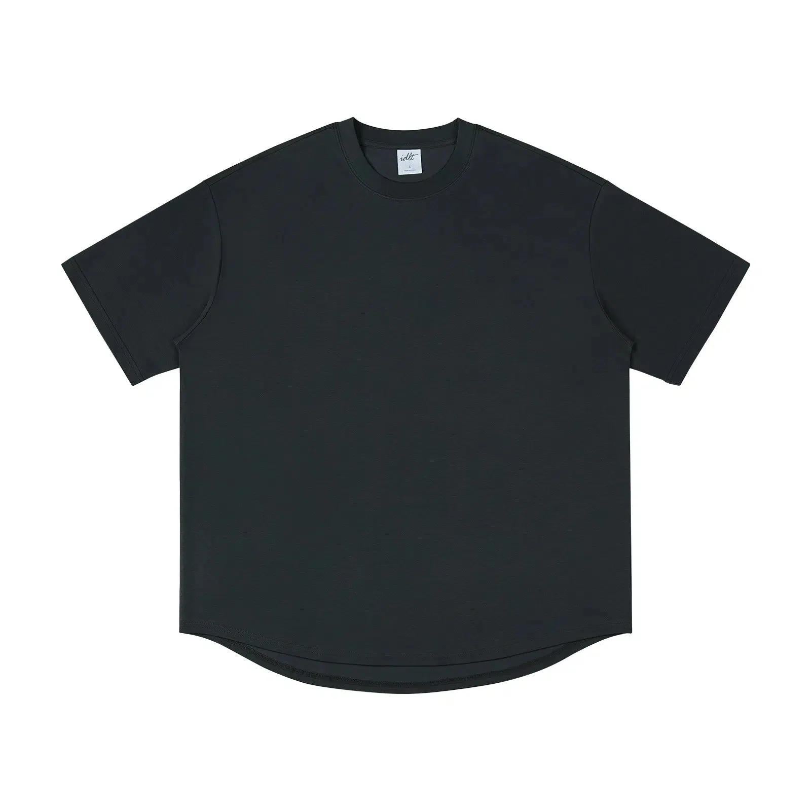 Curved Hem Drop Shoulder T-shirt
