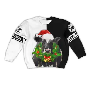 Dairy Cattle 3D Shirts For Kids Hoodie Christmas