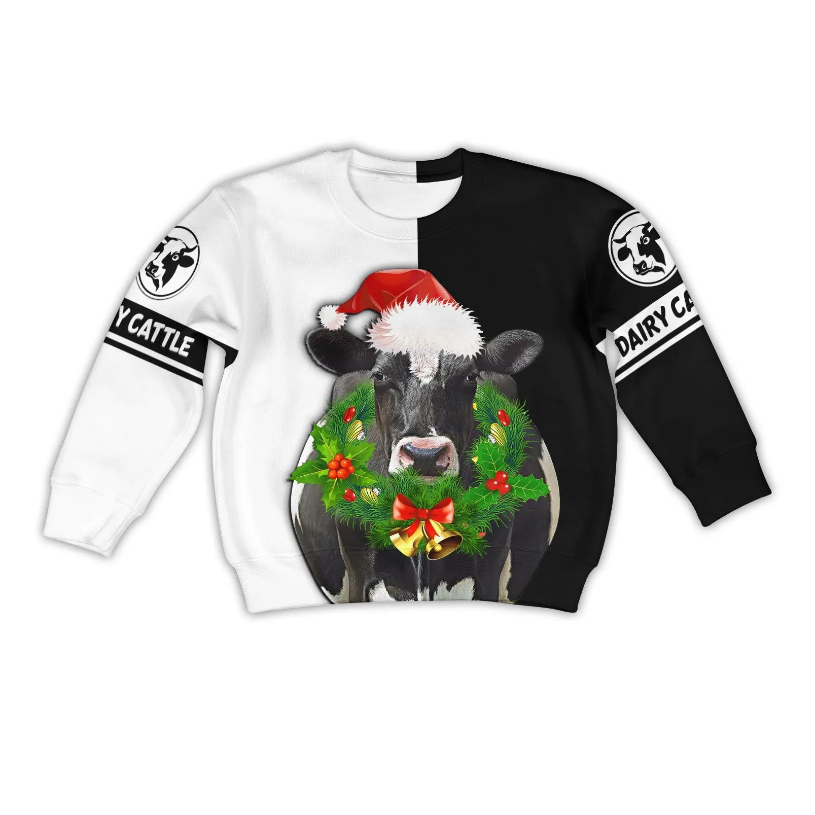 Dairy Cattle 3D Shirts For Kids Hoodie Christmas