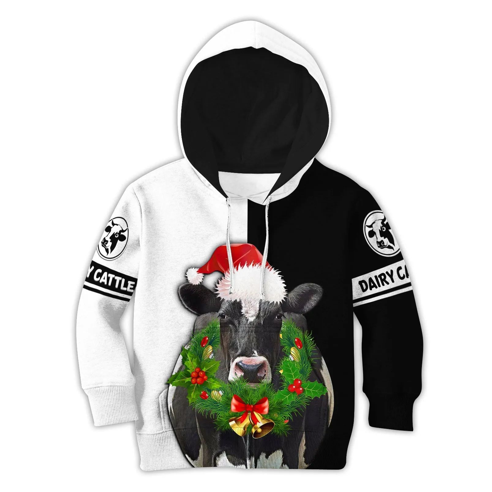 Dairy Cattle 3D Shirts For Kids Hoodie Christmas