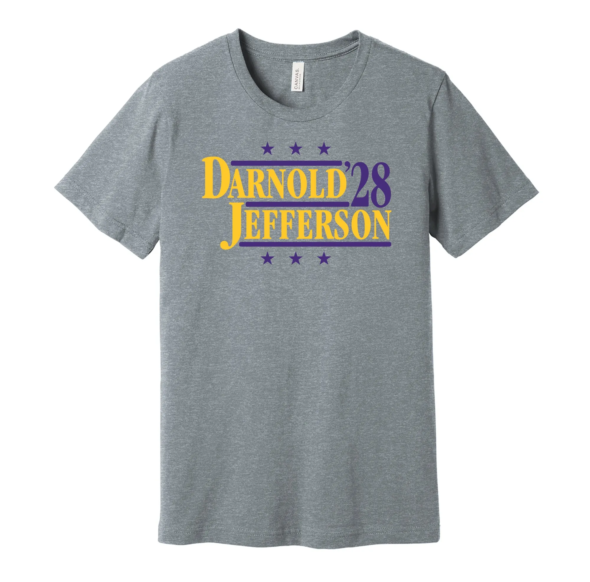 Darnold & Jefferson '28 - Minnesota Football Legends Political Campaign Parody T-Shirt - Hyper Than Hype Shirts