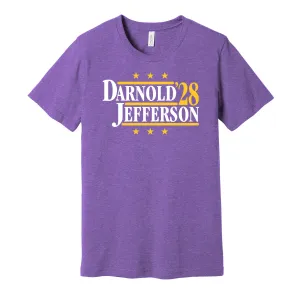 Darnold & Jefferson '28 - Minnesota Football Legends Political Campaign Parody T-Shirt - Hyper Than Hype Shirts