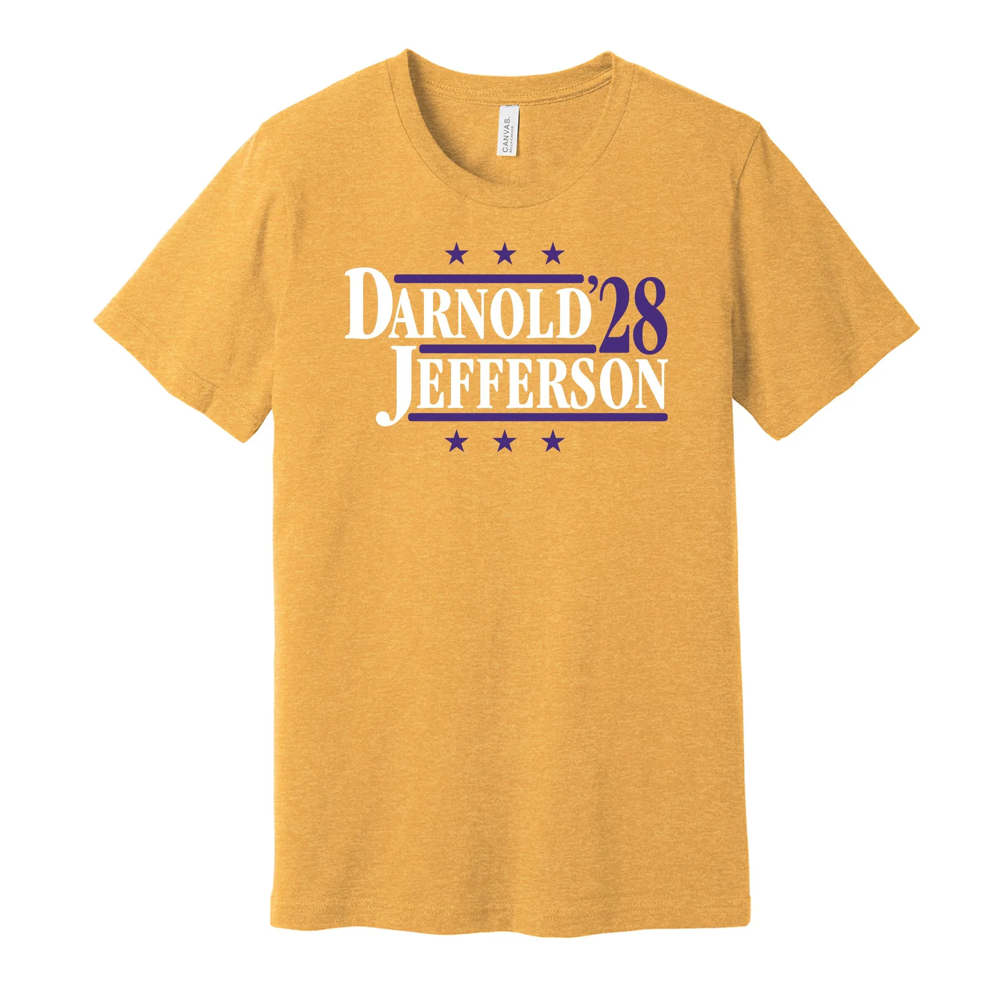 Darnold & Jefferson '28 - Minnesota Football Legends Political Campaign Parody T-Shirt - Hyper Than Hype Shirts