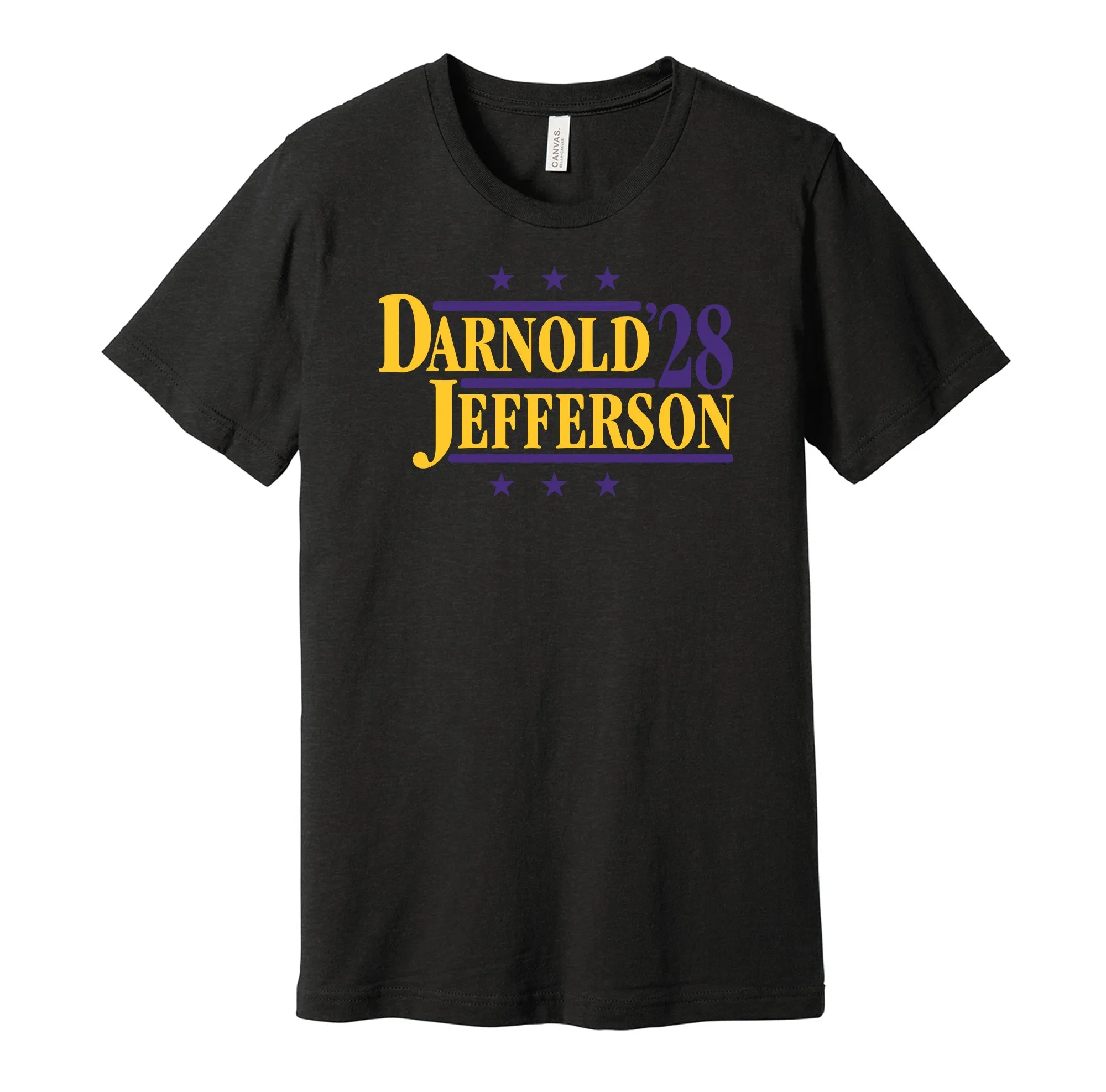 Darnold & Jefferson '28 - Minnesota Football Legends Political Campaign Parody T-Shirt - Hyper Than Hype Shirts