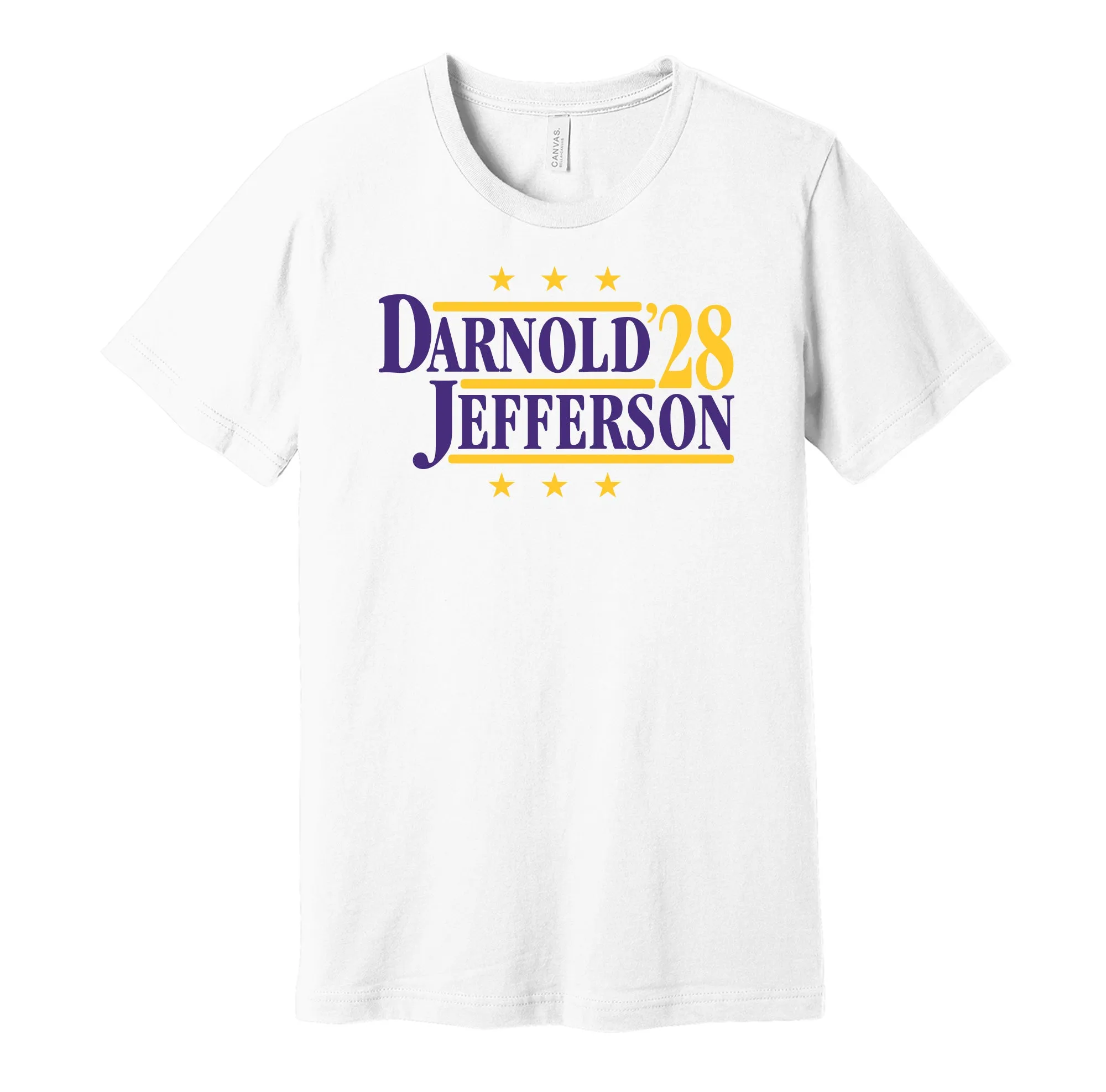 Darnold & Jefferson '28 - Minnesota Football Legends Political Campaign Parody T-Shirt - Hyper Than Hype Shirts