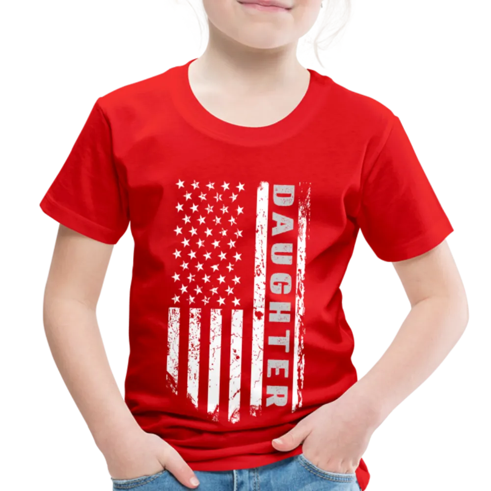 Daughter American Flag Toddler Premium T-Shirt
