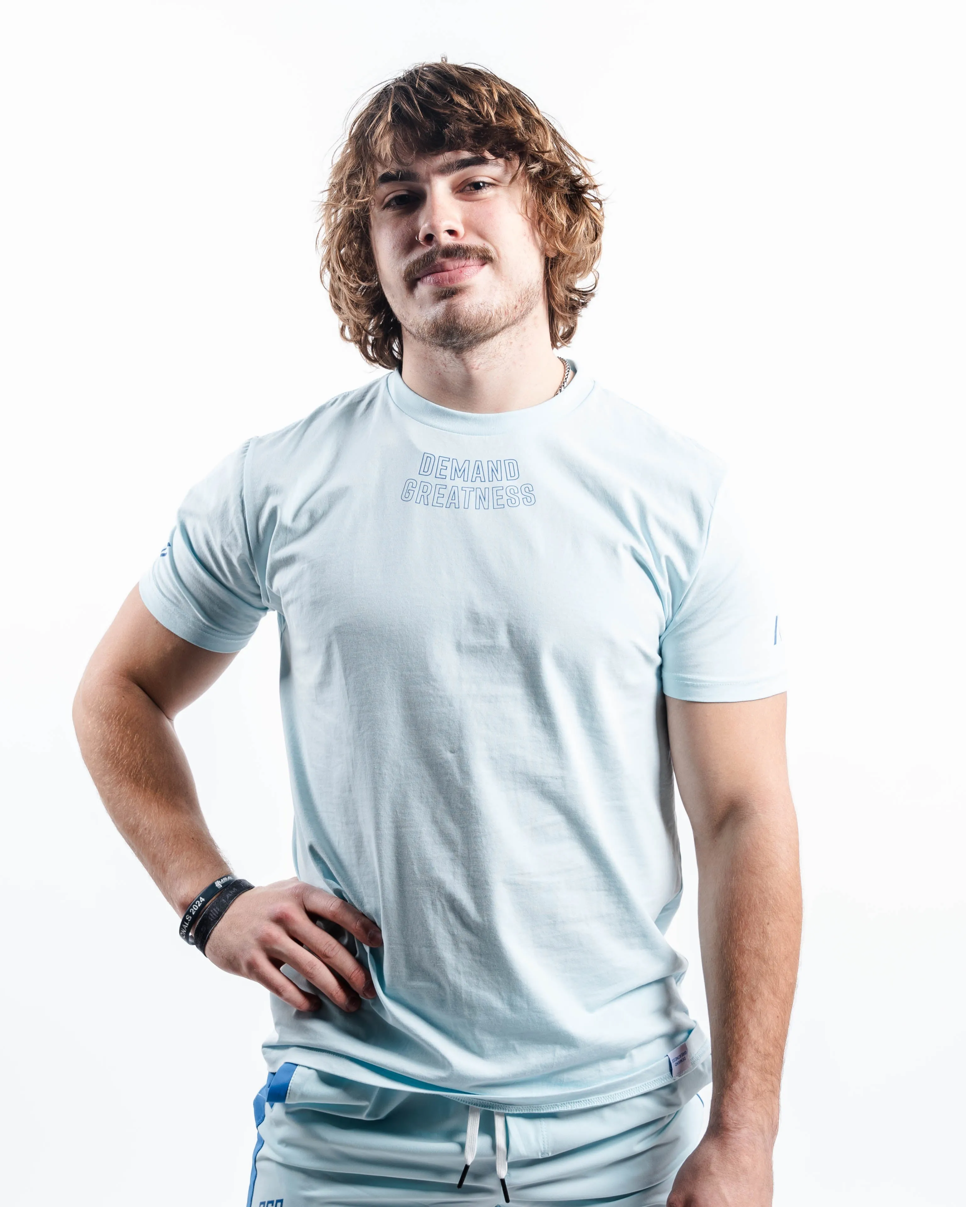 Demand Greatness True-Fit Men's Meet Shirt - IPF Approved - Cyanite