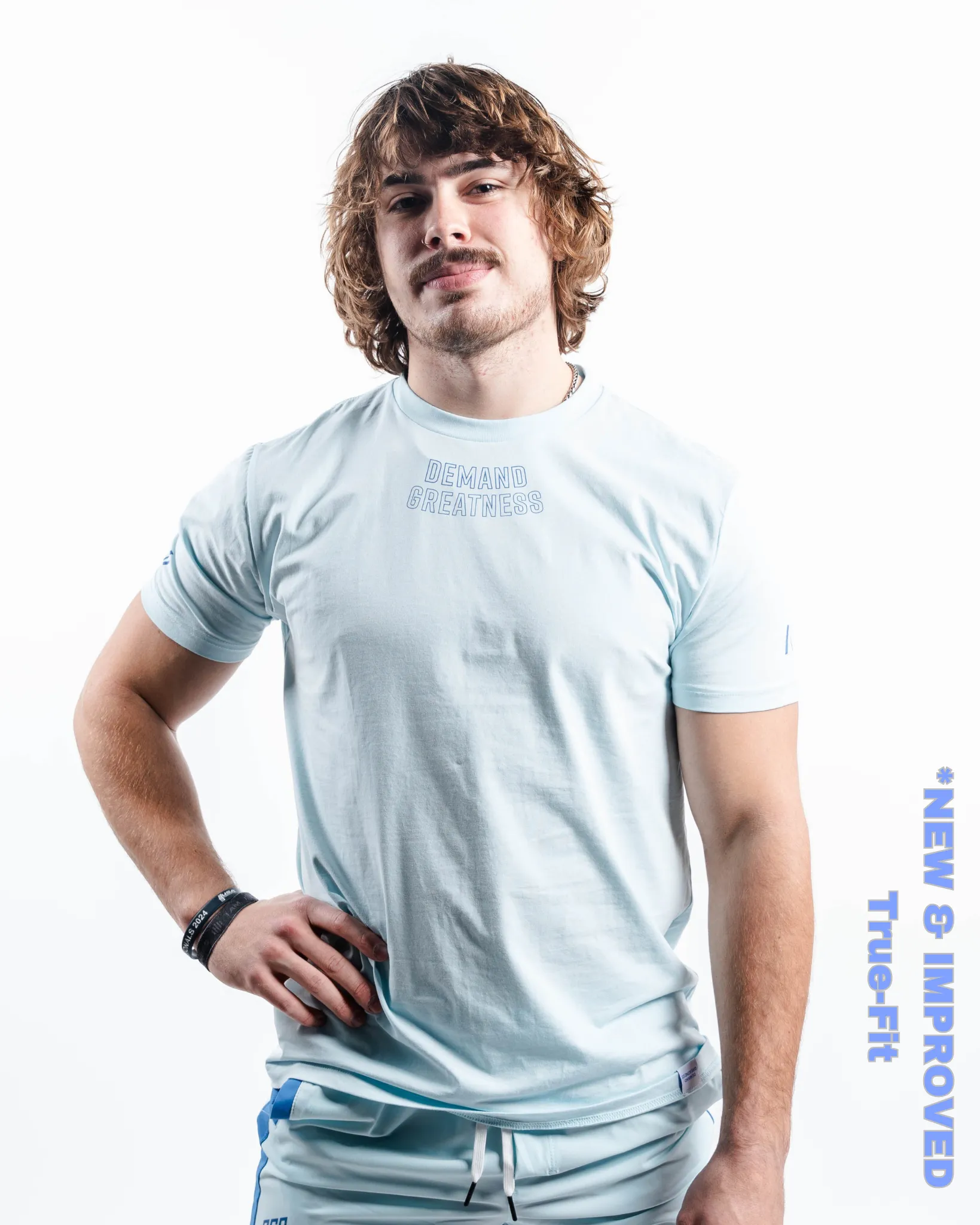 Demand Greatness True-Fit Men's Meet Shirt - IPF Approved - Cyanite