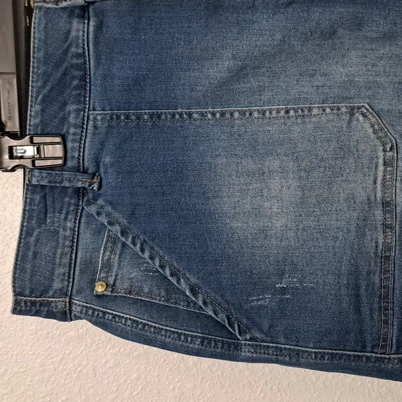 Democracy Ab&quot;solution High Rise Vintage Blue Denim Cuffed Shorts