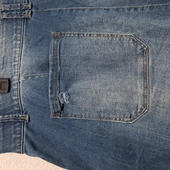 Democracy Ab&quot;solution High Rise Vintage Blue Denim Cuffed Shorts