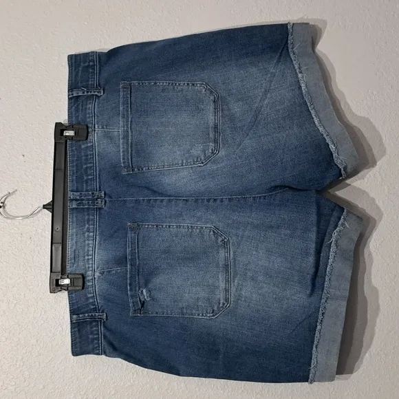 Democracy Ab&quot;solution High Rise Vintage Blue Denim Cuffed Shorts