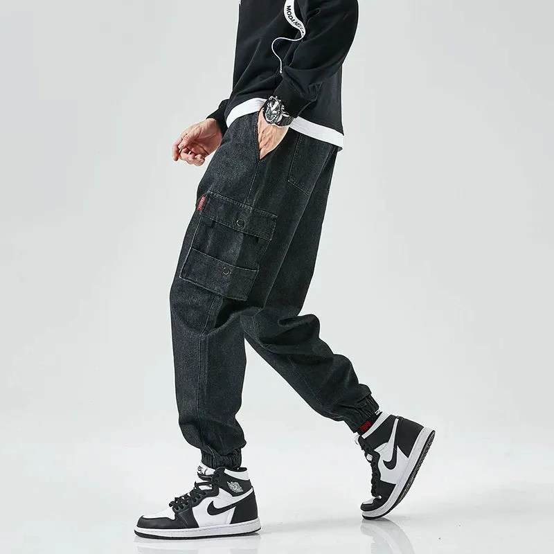 Denim Cargo Jogger Jeans