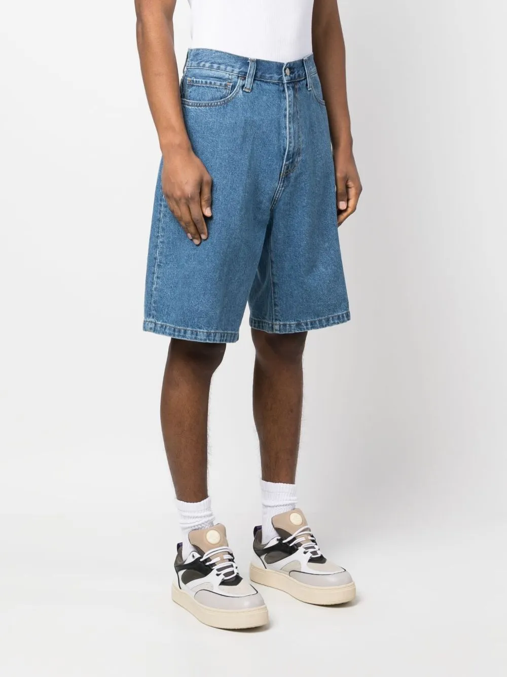 Denim cotton shorts