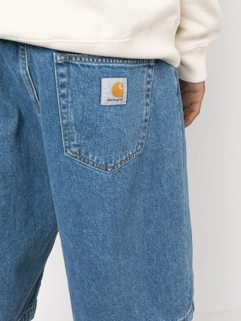 Denim cotton shorts