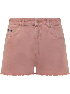 Denim cotton shorts