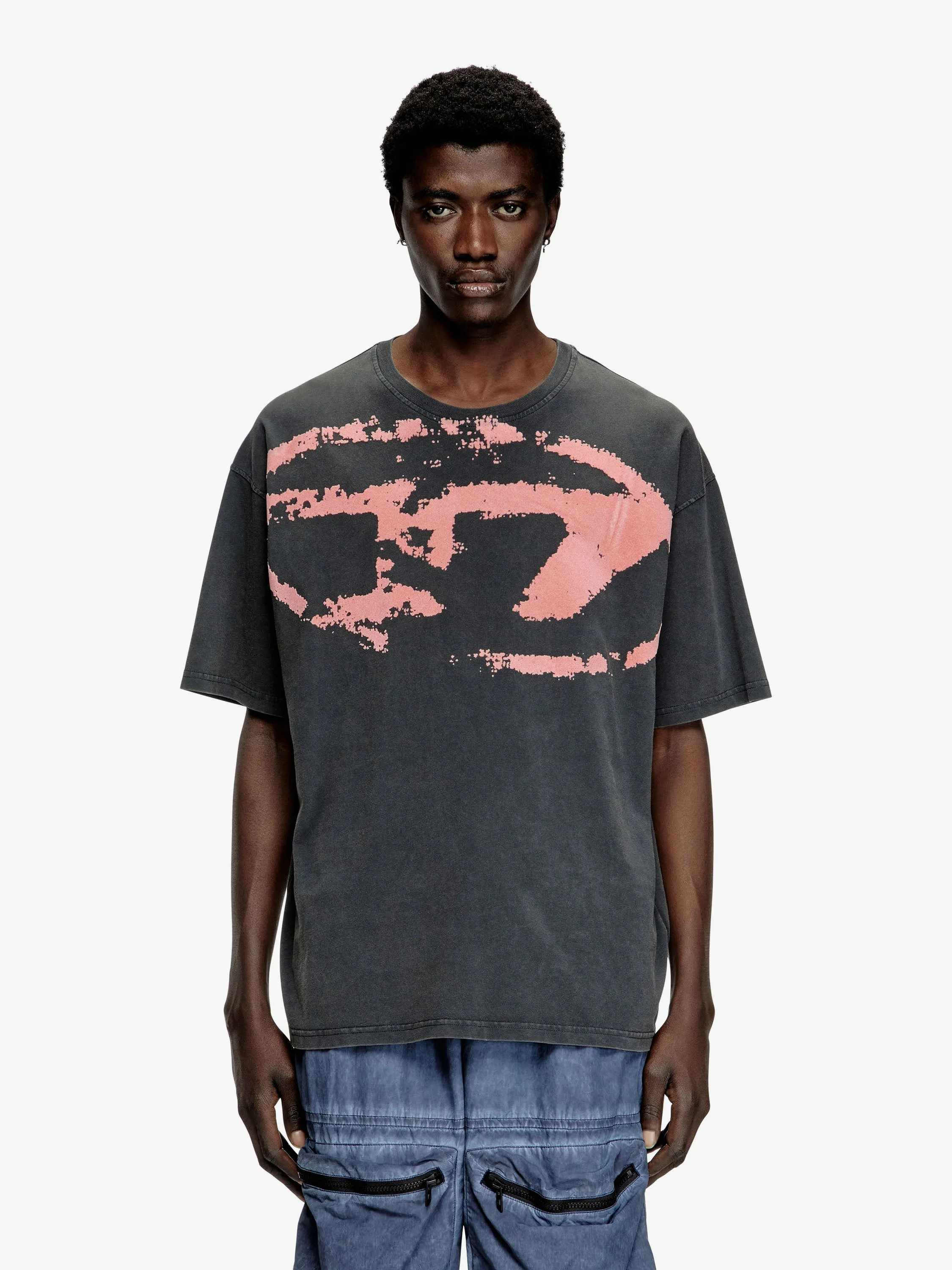 Diesel T Boxt T Shirt With Distressed Effect