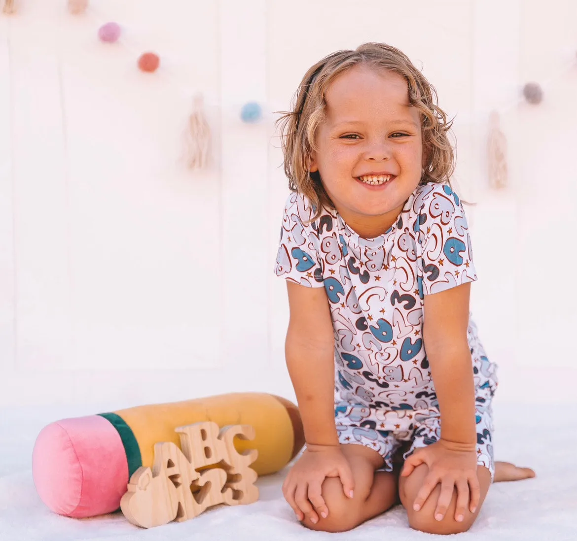 Dream Big Little Co ABC123 Dream Short Set