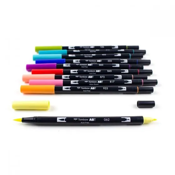 Dual Brush Pen Set - Retro