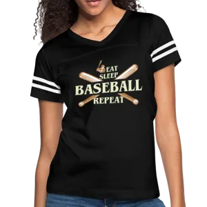 EAT SLEEP BASEBALL Women’s Vintage Sport T-Shirt