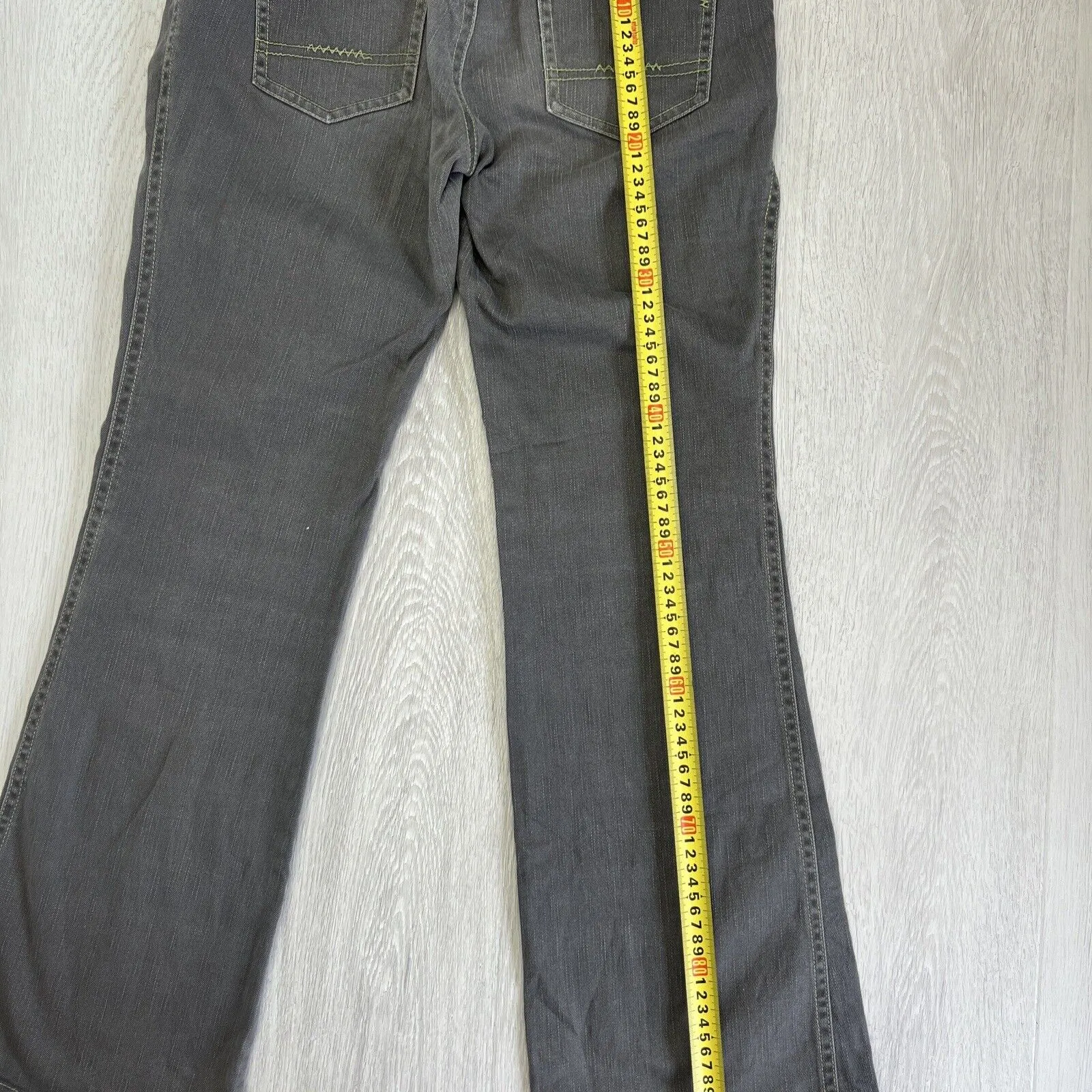 EDC By Esprit Womens Vintage Low Rise Gentle Flair Grey Jeans Size 165/70